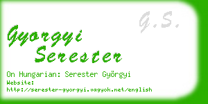 gyorgyi serester business card